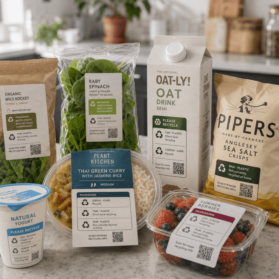 Food Labels Provide Clear Compost and Recycling Guidance to Match Simpler Waste Collection Systems